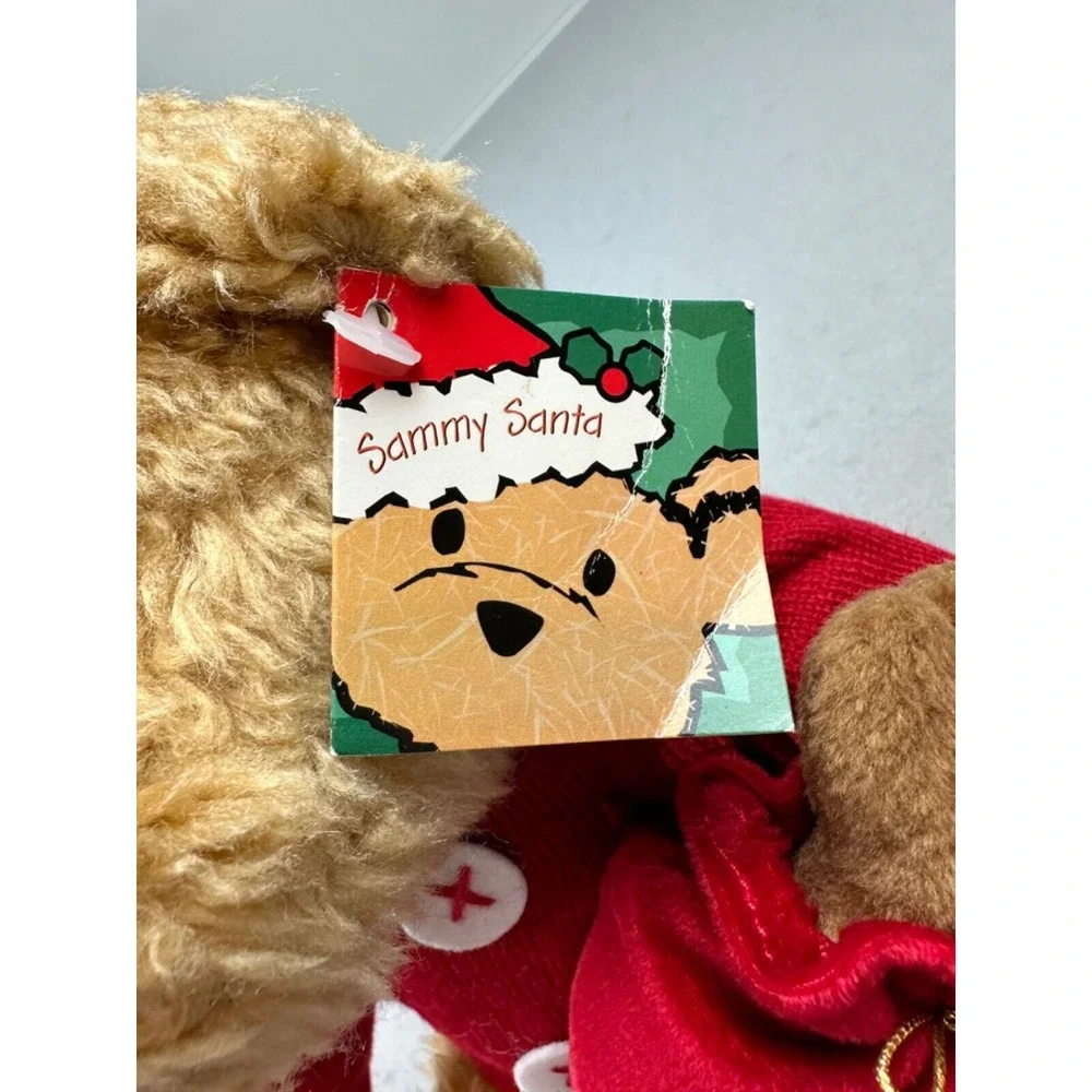 Avon Vintage Russ Berrie Sammy Santa Teddy Bear‎ Christmas Plush Sits 9